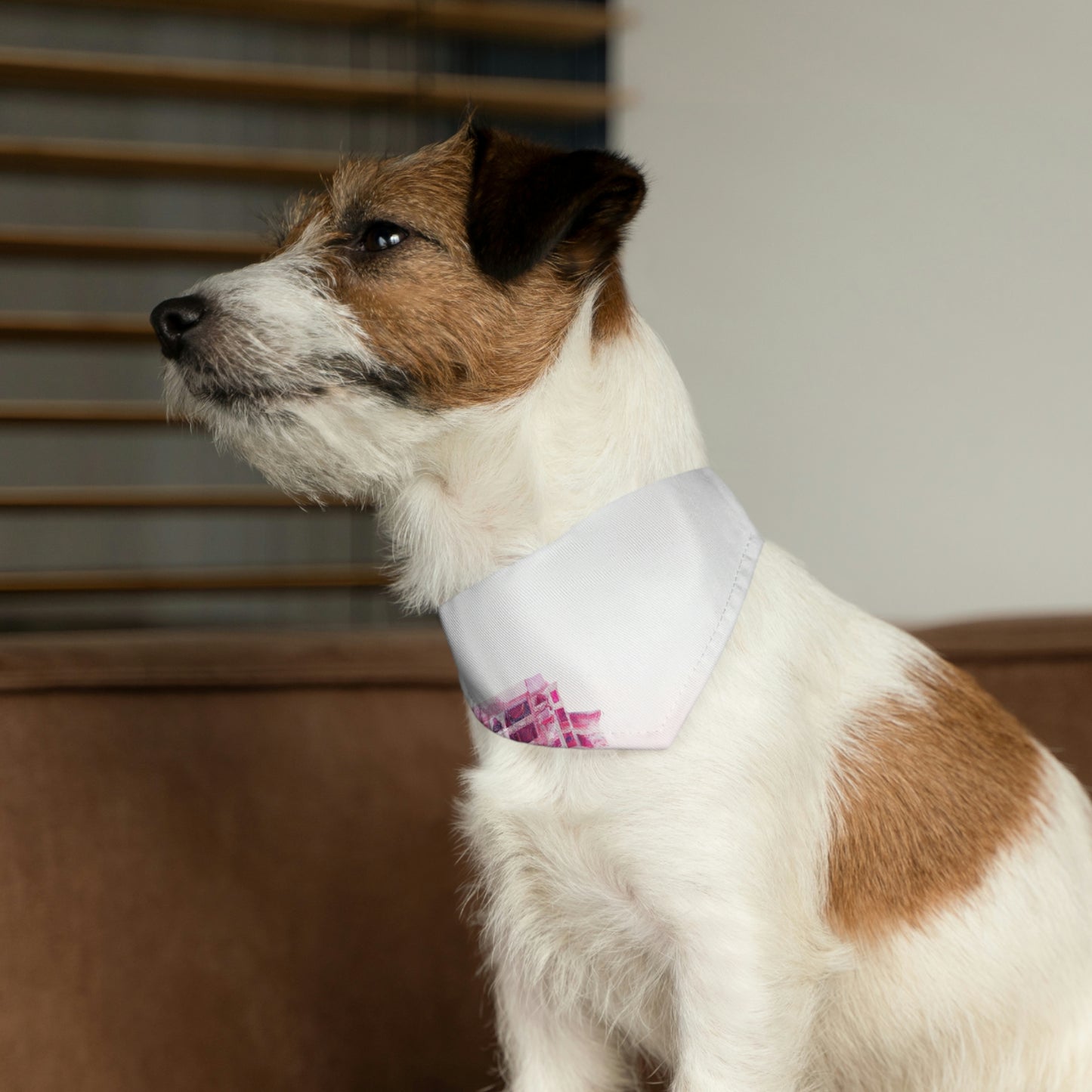 "A Shroud of Mystery: The Lost City in the Fog." - The Alien Pet Bandana Collar