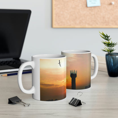 "Soar Beyond the Splendor of the Setting Sun" - The Alien Ceramic Mug 11 oz