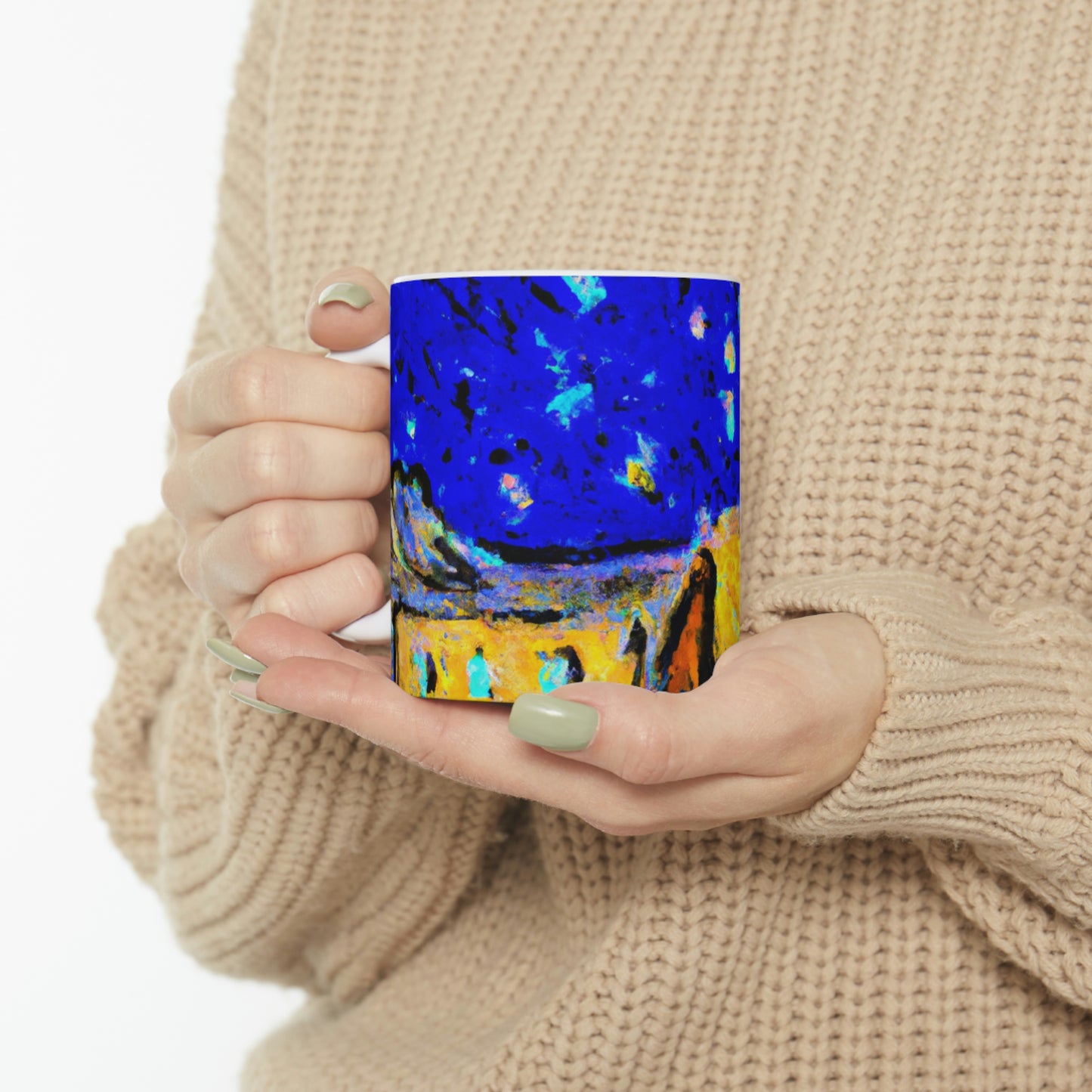 "Enchanted Sands of the Night Sky" - Der Alien-Keramikbecher 11 oz