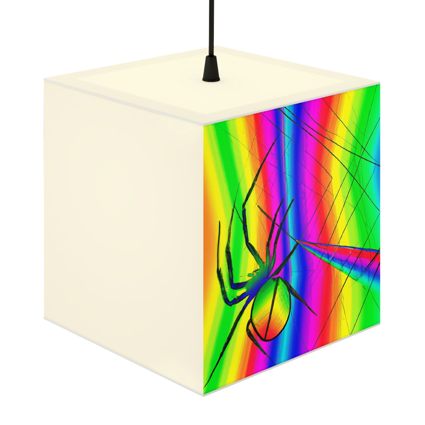 "A Spinnerette's Prismatic Web" - The Alien Light Cube Lamp