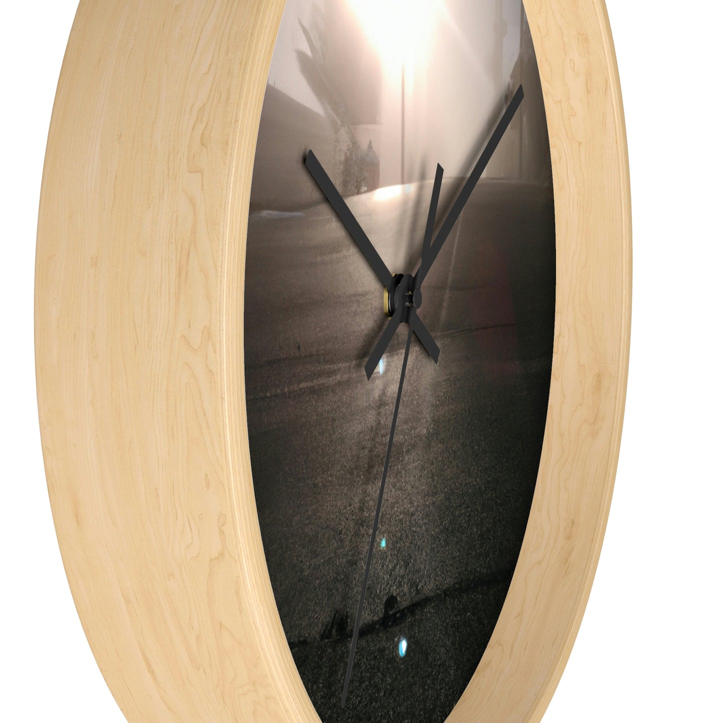 "A Gleaming Dawn in a Misty City". - The Alien Wall Clock