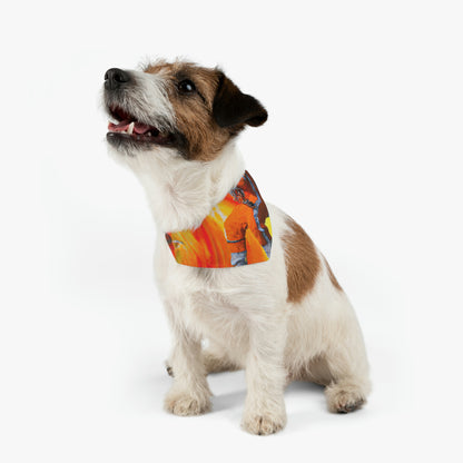 "Journeying in the Burning Orange Galaxy" - Das Alien Pet Bandana Halsband