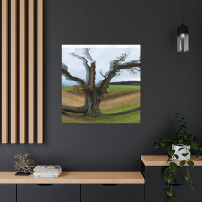 „Ein Schatten auf der Wiese: Der letzte stehende Baum“ – The Alien Canva