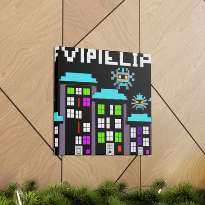 "City Defenders: Creative Space Invaders" - The Alien Canva