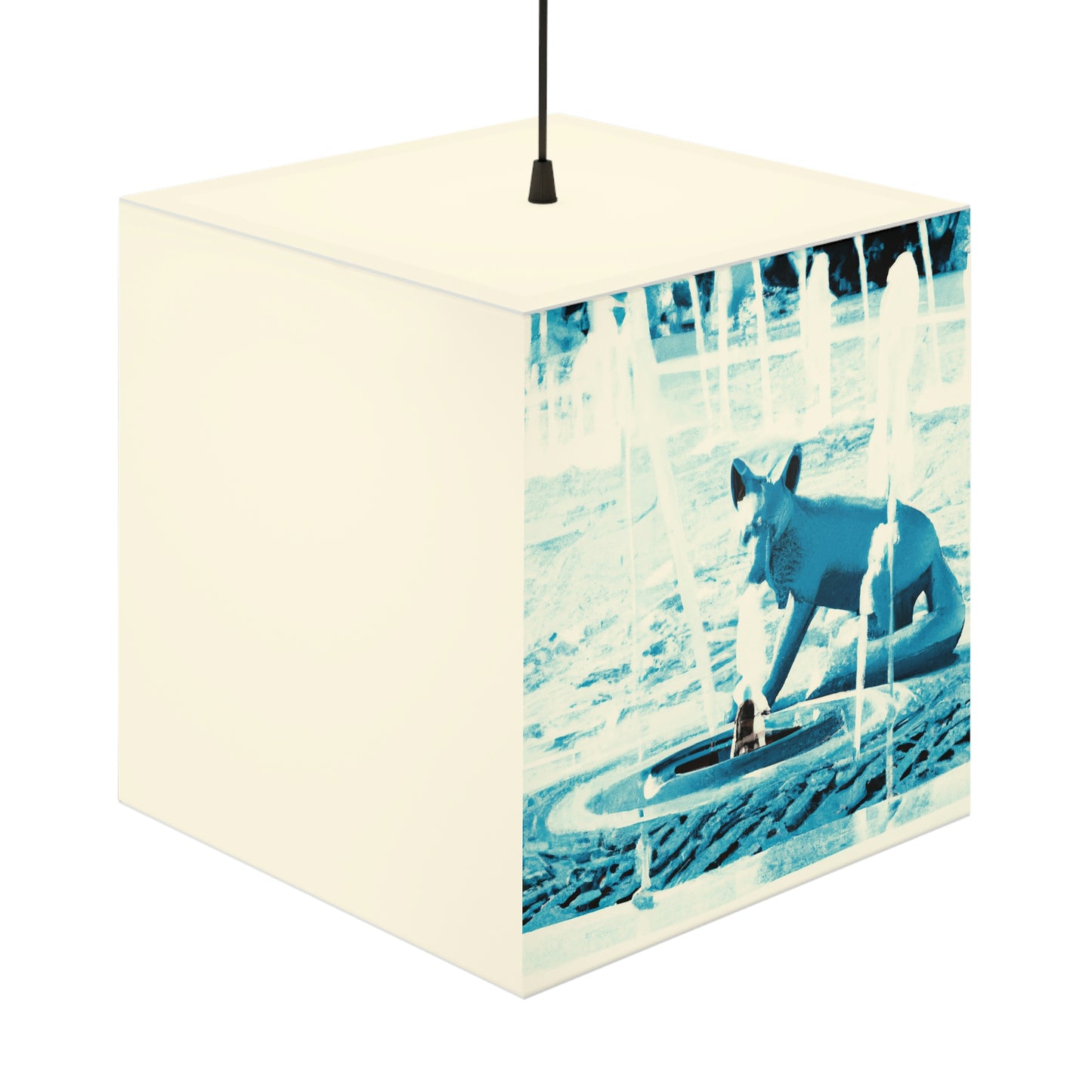 "Foxy Herumtollen im Brunnen" - Die Alien Light Cube Lampe