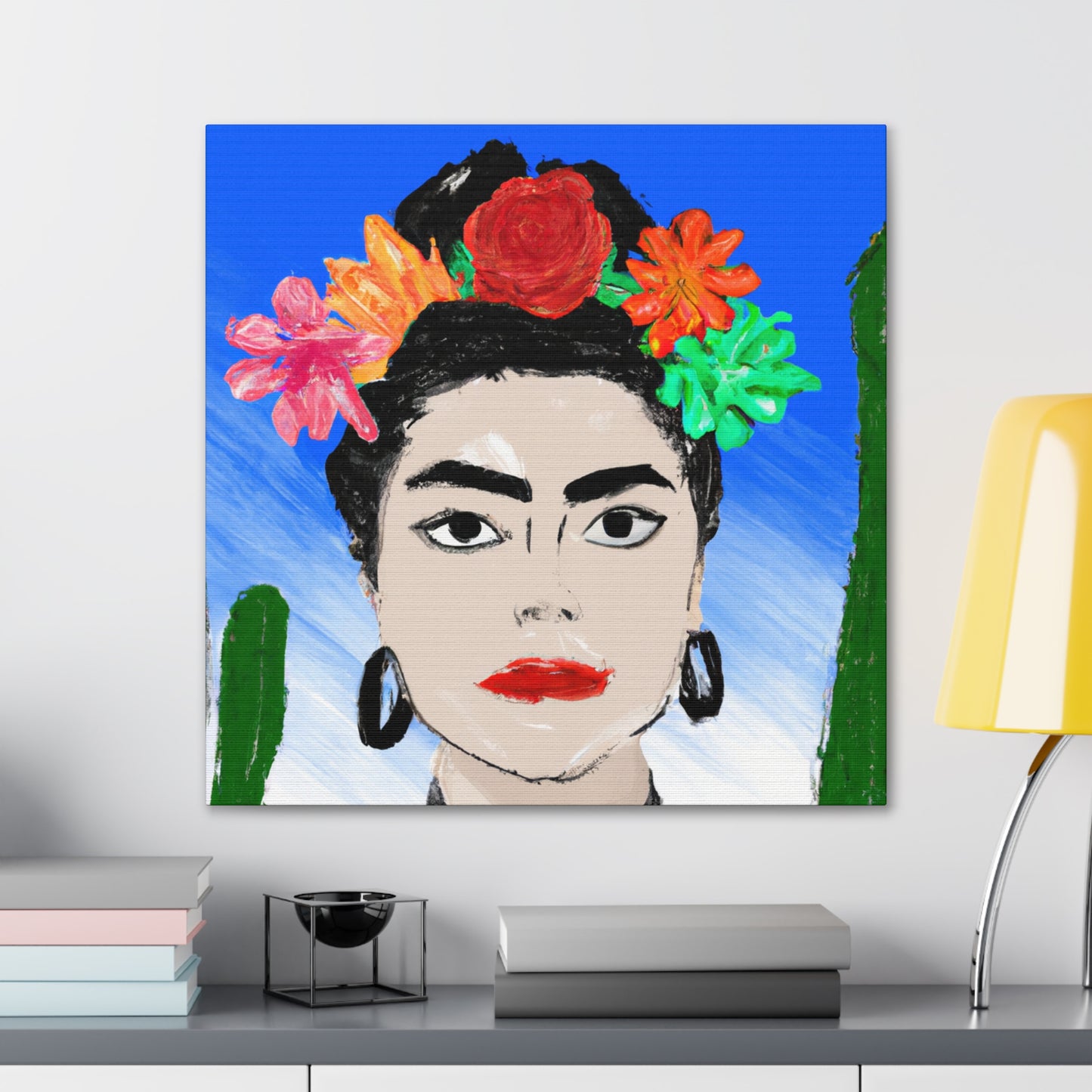 „Feurige Frida: Eine mexikanische Ikone mit farbenfroher Kultur malen“ – The Alien Canva