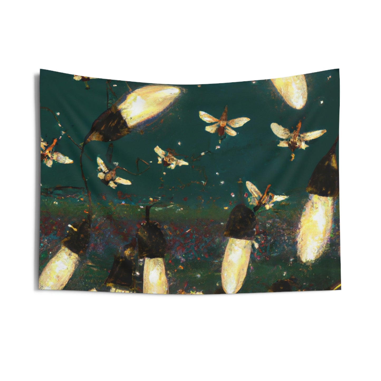 Twinkling Fireflies in the Evening Sky - The Alien Wall Tapestries