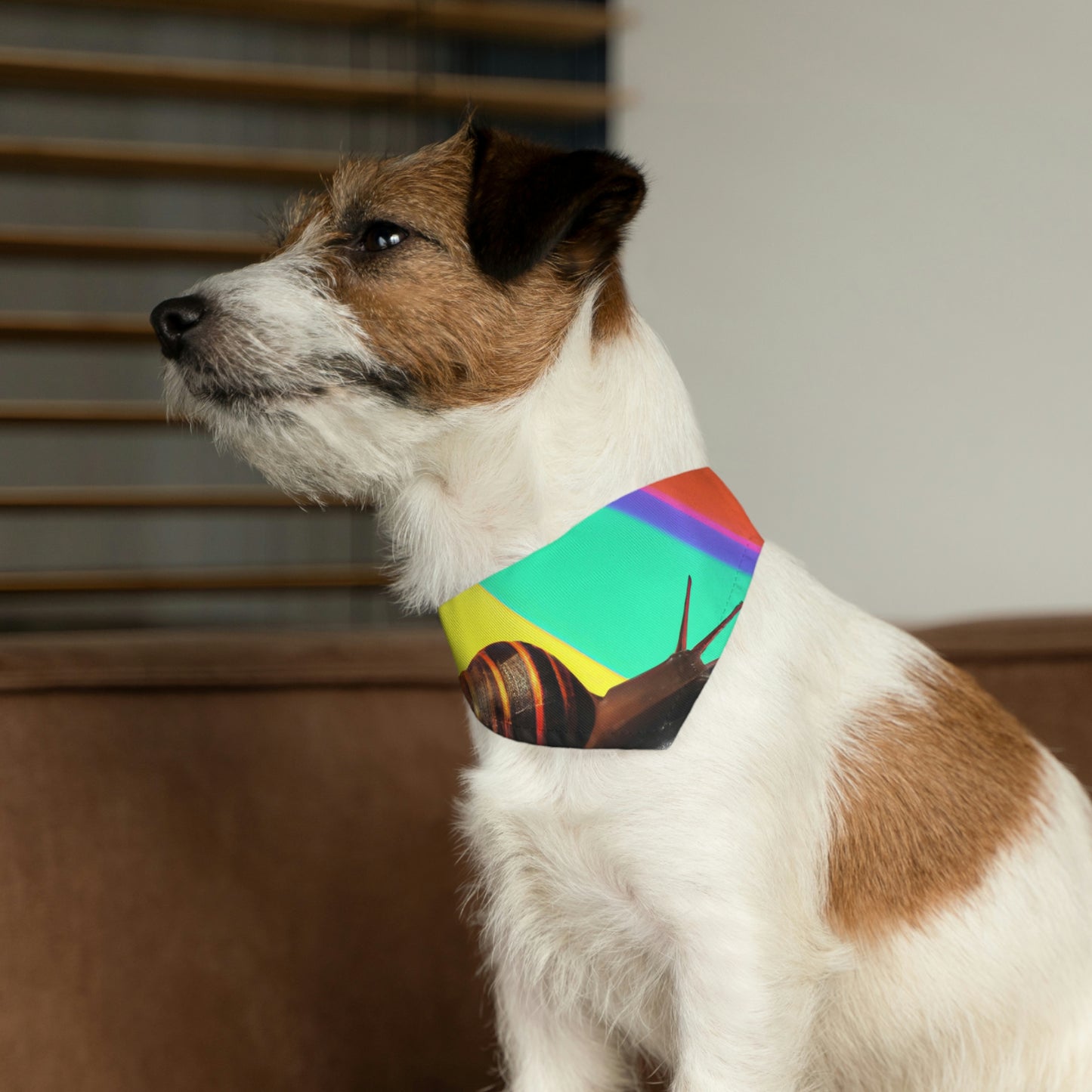 "Rainbow Pot of Gold: A Snail's Slow Trek" - The Alien Pet Bandana Collar