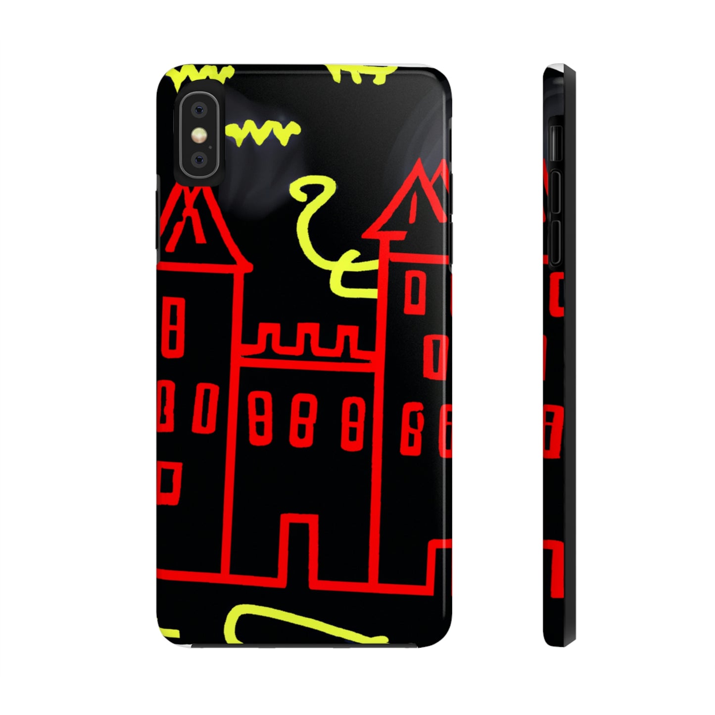 „Ein verwunschener Schatten: Die dunklen Geheimnisse des alten Schlosses in einer düsteren Nacht“ – The Alien Tough Phone Cases