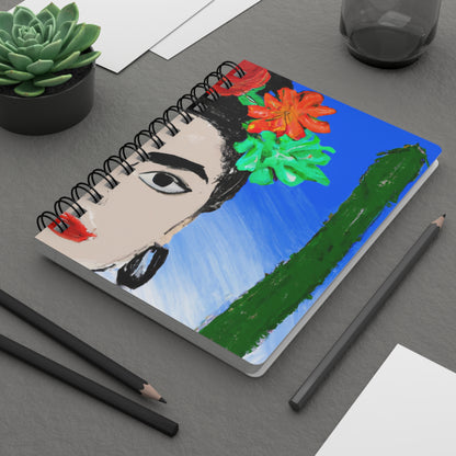 „Feurige Frida: Eine mexikanische Ikone mit farbenfroher Kultur malen“ – The Alien Spiral Bound Journal