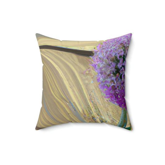 "A Blooming Miracle: Beauty in Chaos" - The Alien Square Pillow