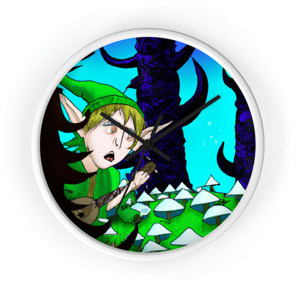 "The Tune-Trotting Elf and the Haunted Forest" - The Alien Wall Clock