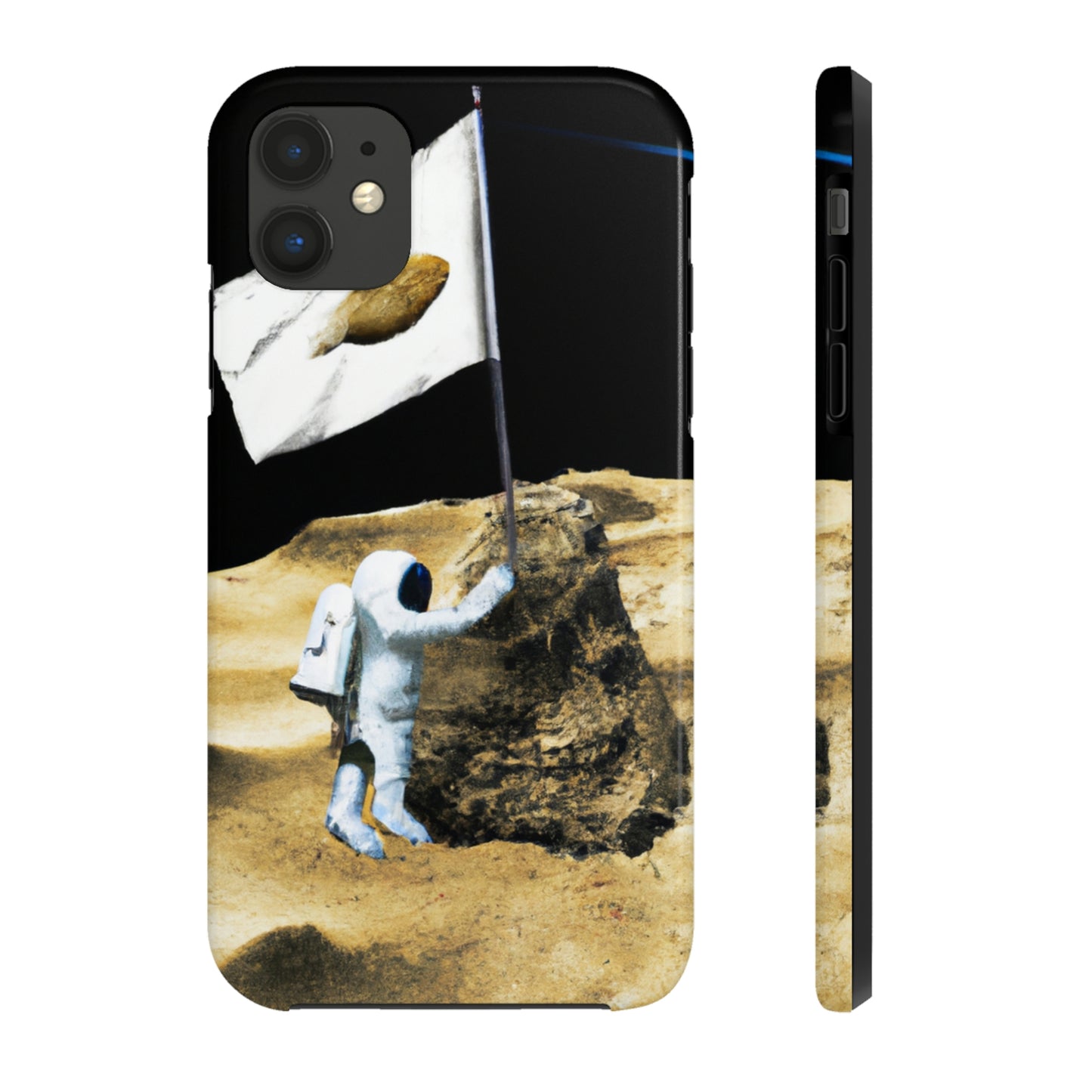 "Reclamando espacio: la plantación de la bandera del asteroide del astronauta" - The Alien Tough Phone Cases