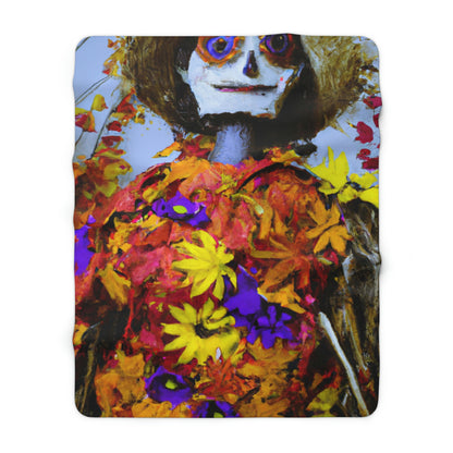 "Autumn Scarecrow Blues" - The Alien Sherpa Fleece Blanket