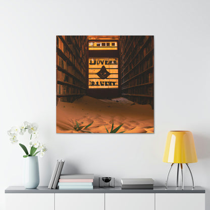 "La biblioteca olvidada del desierto" - The Alien Canva