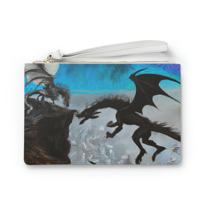 "Choque de fuego y acero en el acantilado iluminado por la luna" - The Alien Clutch Bag