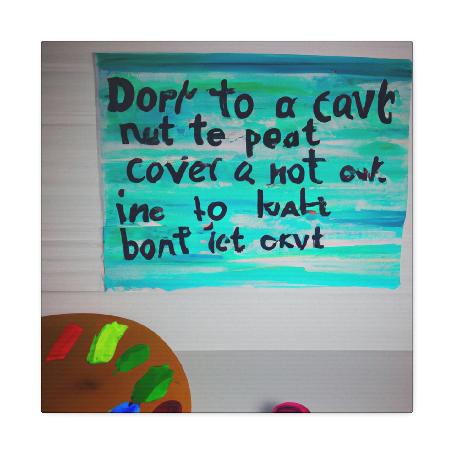 Paint the Words: An Artist's Quote Inspired Creation - Canvas