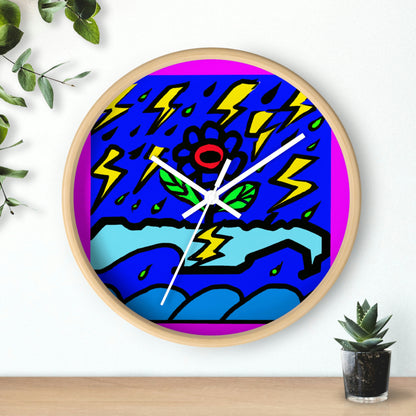 "Una flor audaz en medio de la tormenta" - El reloj de pared alienígena