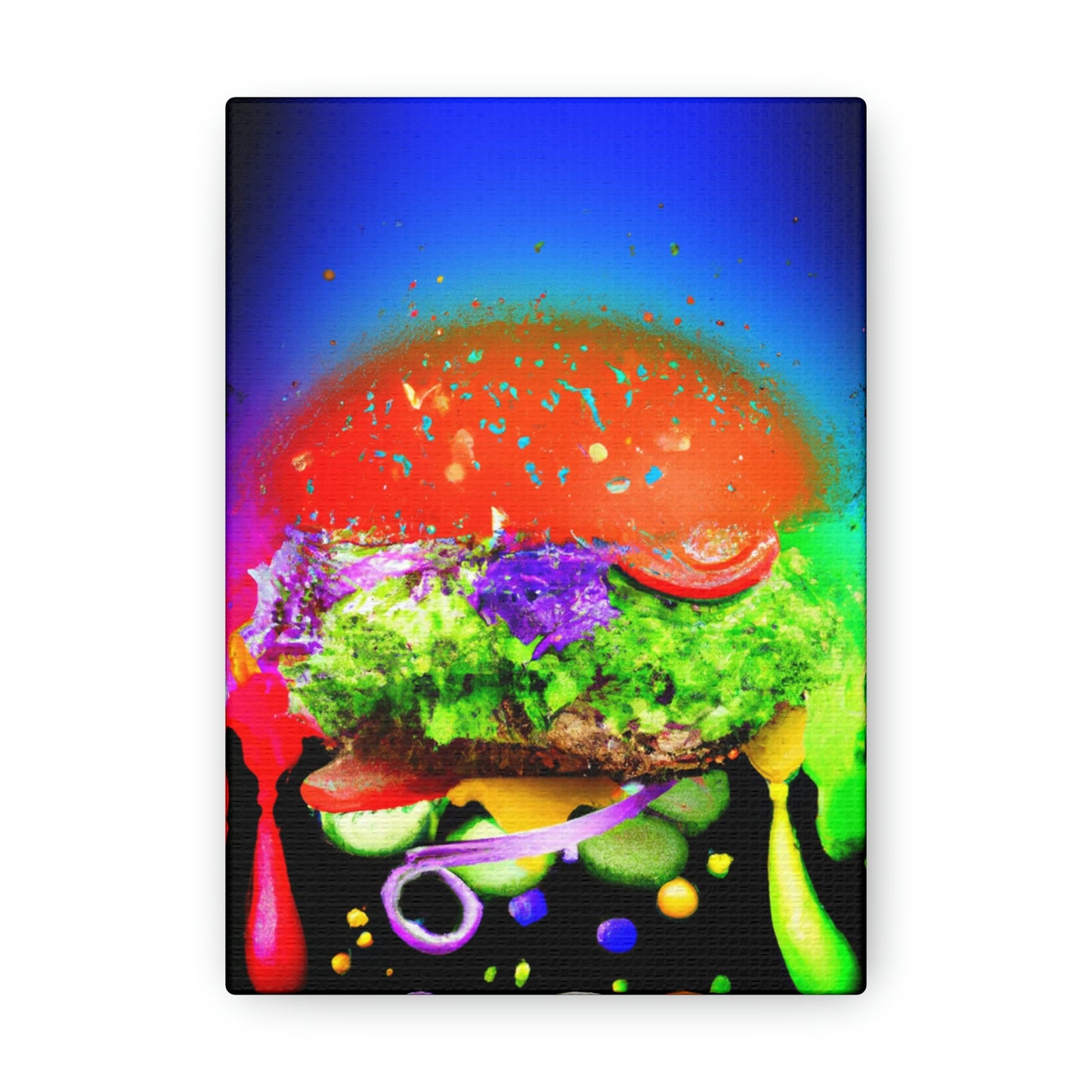 "Burger Rainbow" - Die Alien-Canva