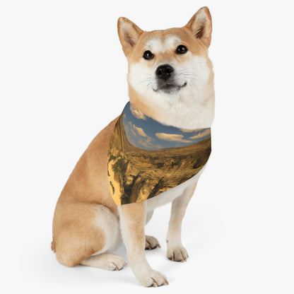 "Vuelo felino sobre Grand Gulch" - El collar de bandana para mascota alienígena