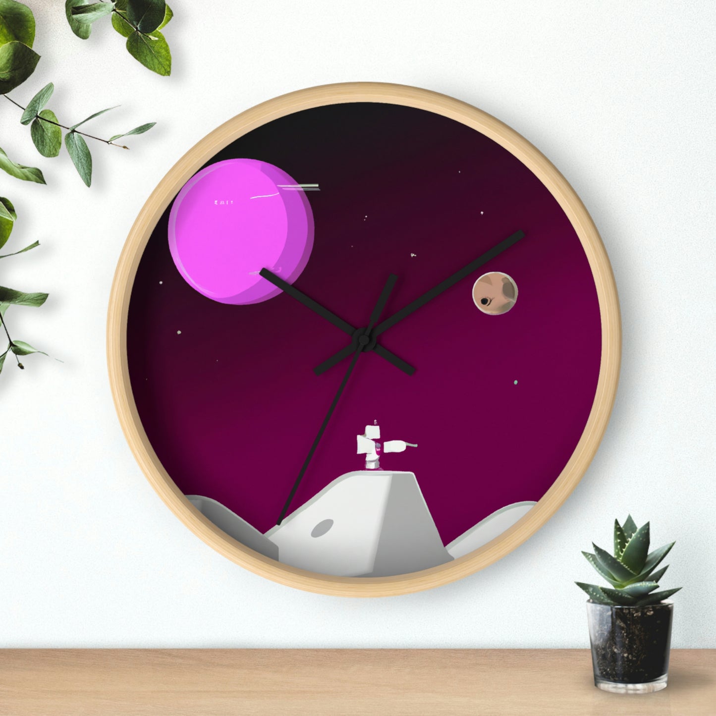 "A Moon Odyssey: Exploring Another World" - The Alien Wall Clock