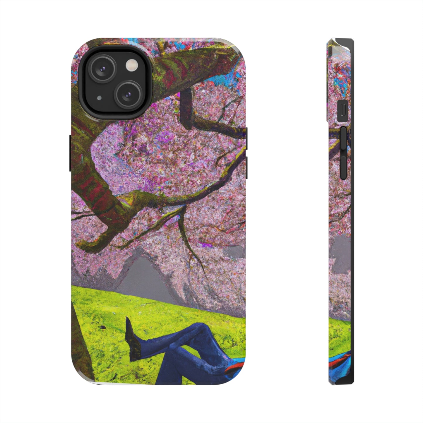 "Ein Moment der Ruhe unter den Kirschblüten" - Die Alien Tough Phone Cases