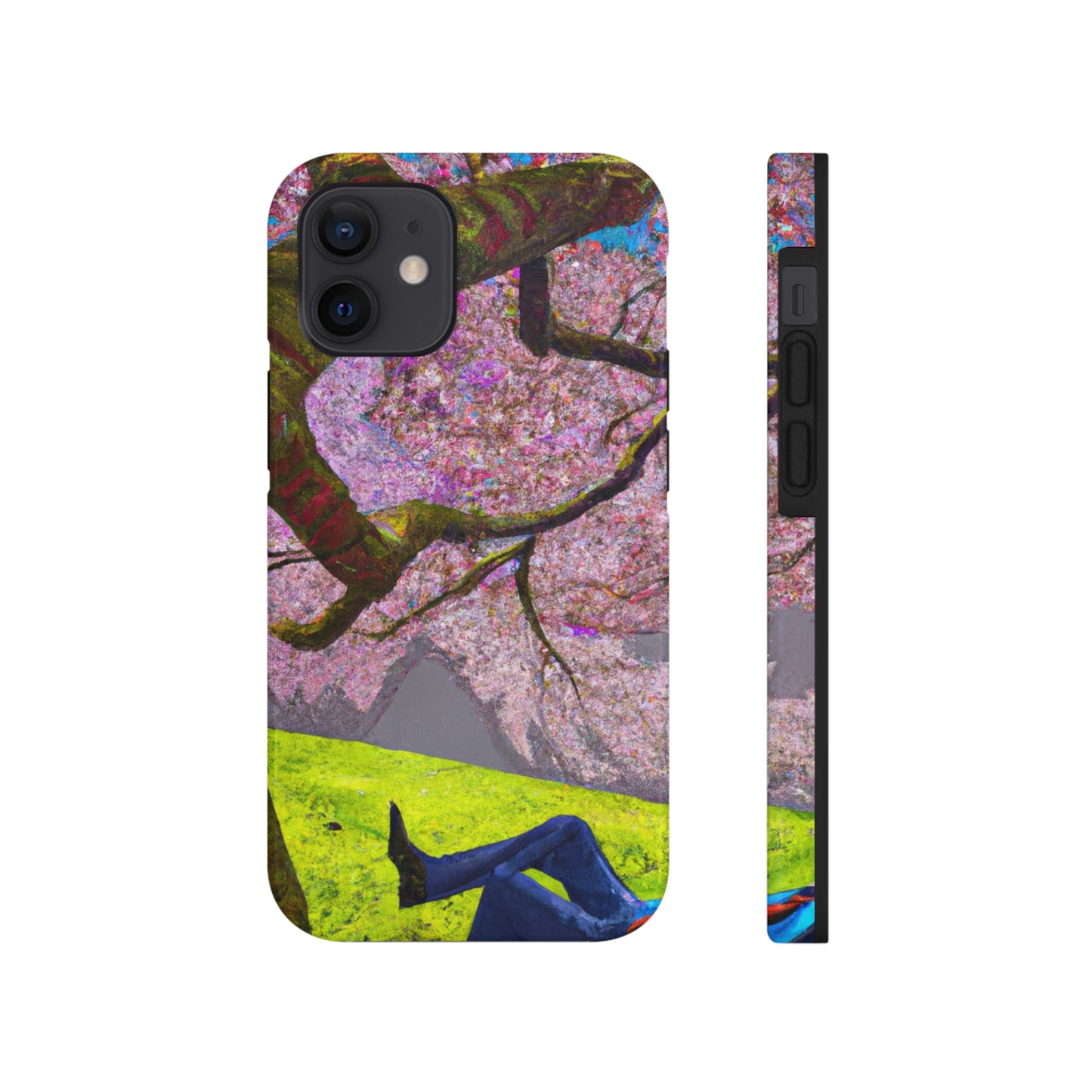 "Ein Moment der Ruhe unter den Kirschblüten" - Die Alien Tough Phone Cases