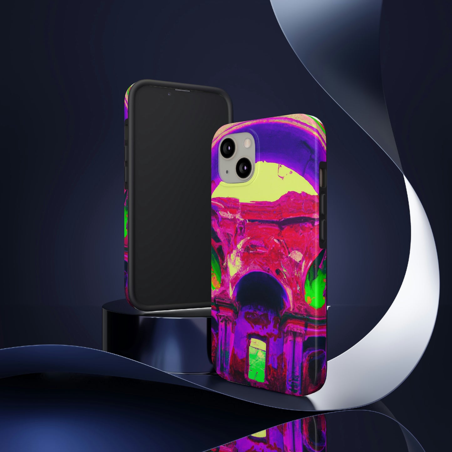 Locura mística: colores locos en la catedral olvidada: las fundas para teléfonos Alien Tough