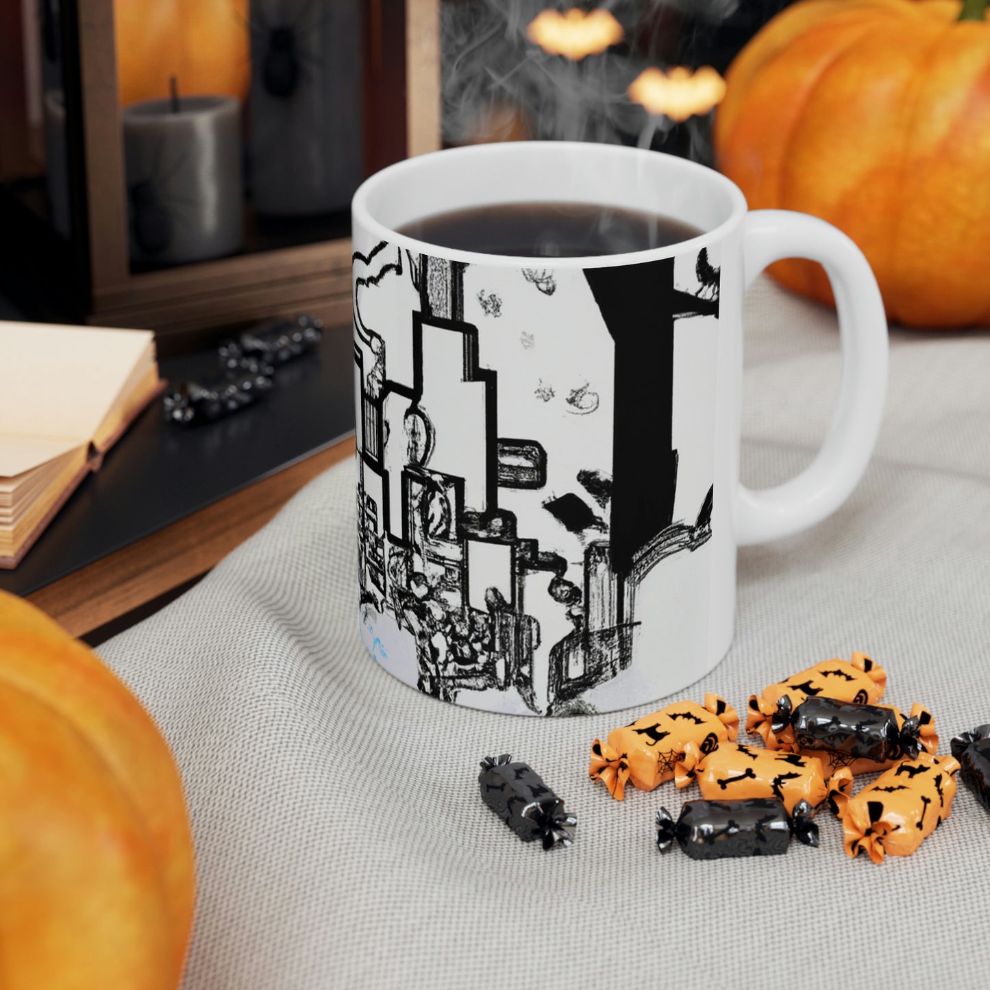 "Ghostly Haze: The Forgotten City". - The Alien Ceramic Mug 11 oz