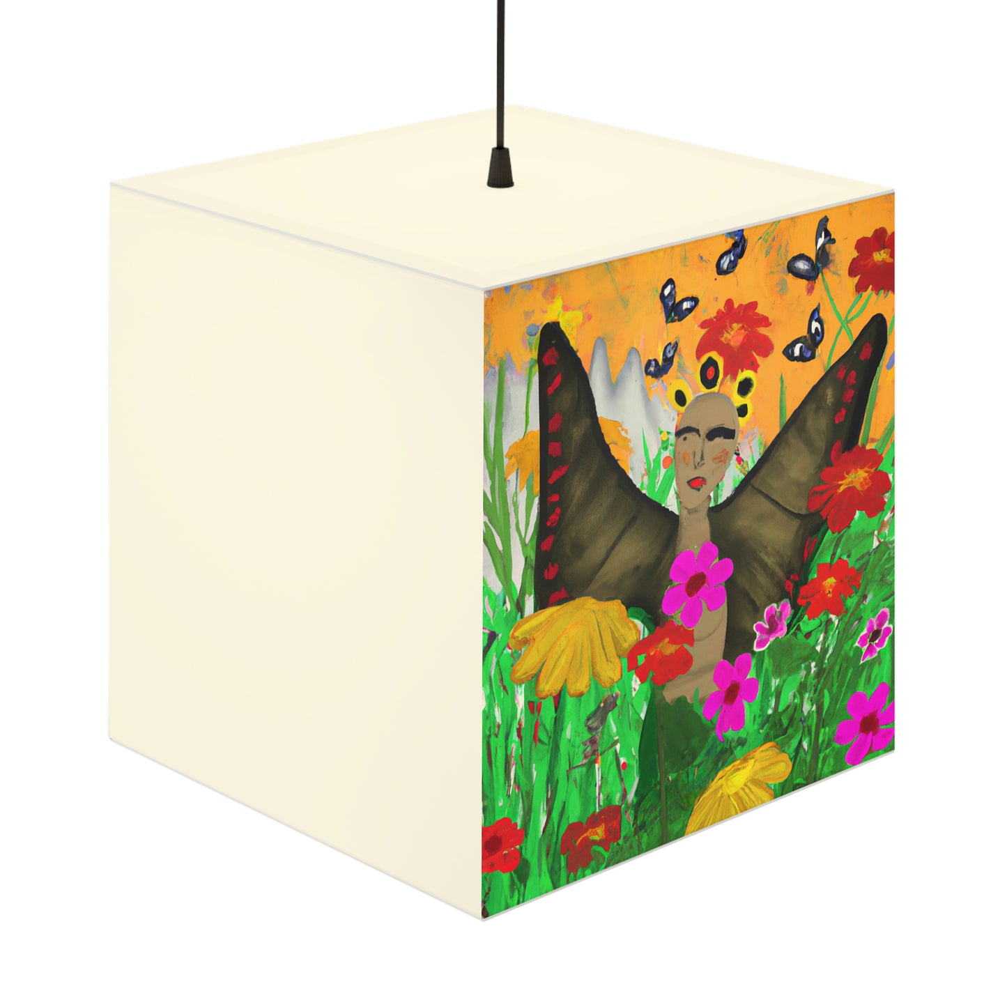 "Butterfly Ballet in the Wildflower Meadow" - Die Alien Light Cube Lampe