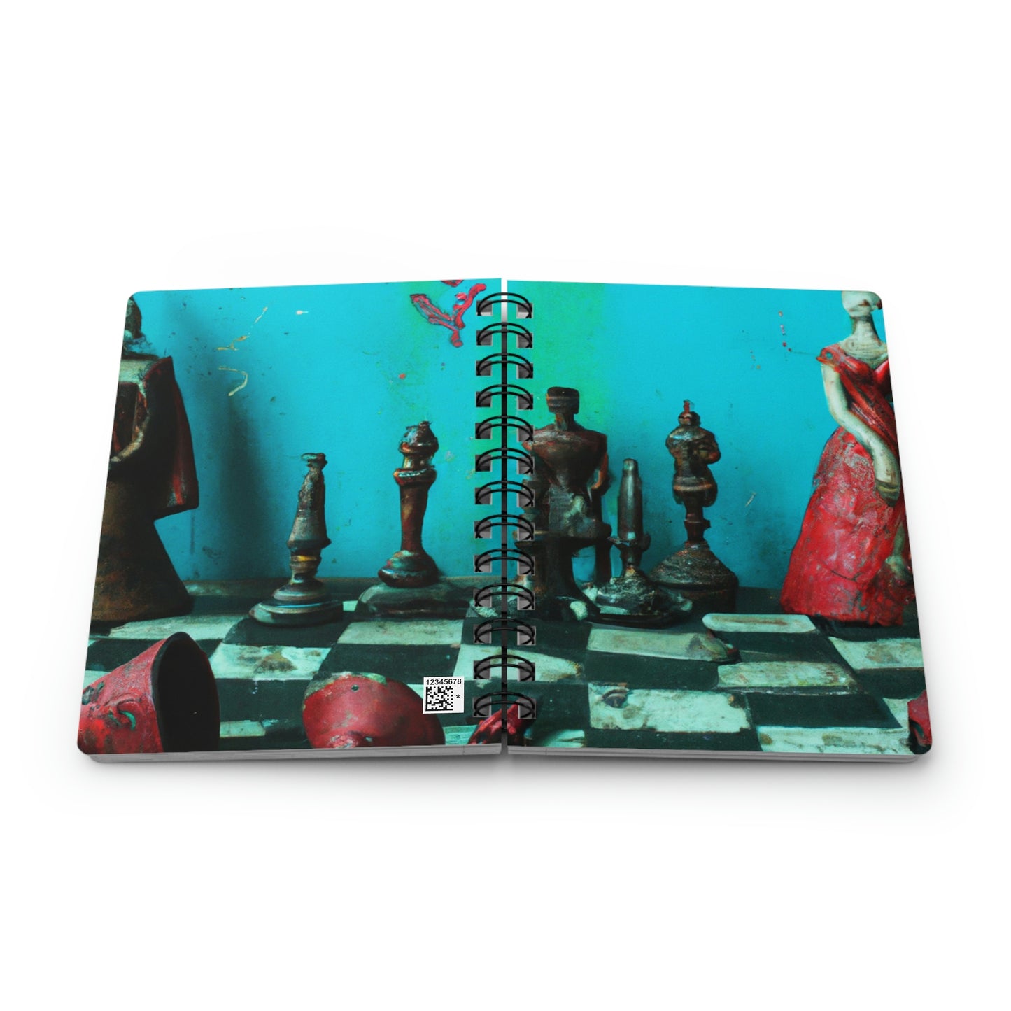 "A Forgotten Chess Set: Ready for a New Match" - The Alien Spiral Bound Journal