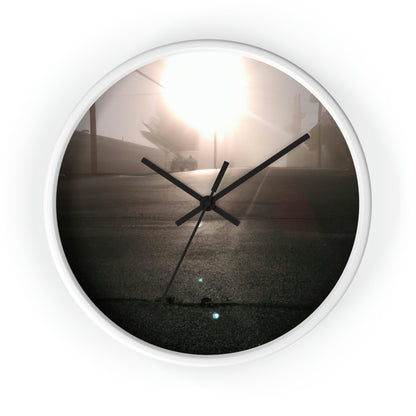 "A Gleaming Dawn in a Misty City". - The Alien Wall Clock