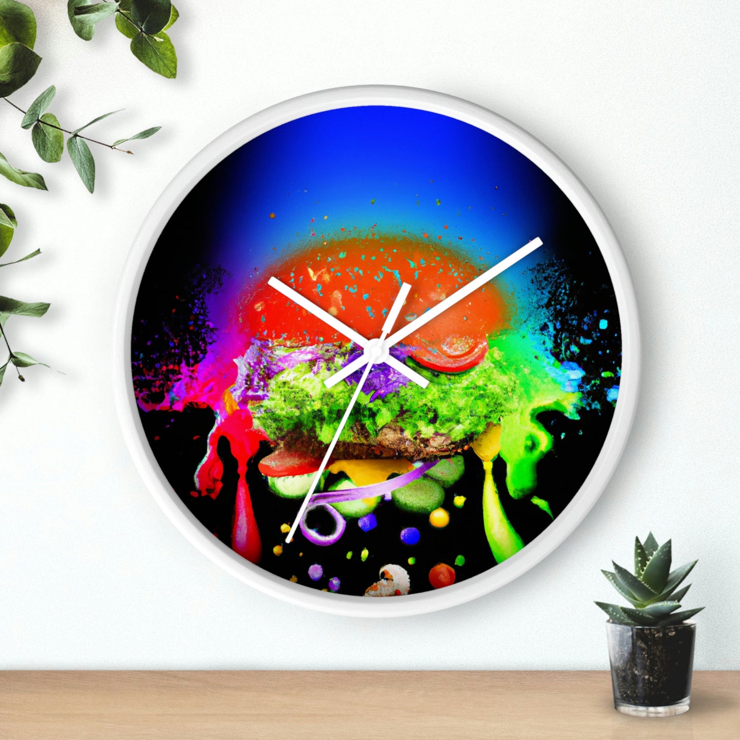 "Burger Rainbow" - Die Alien-Wanduhr