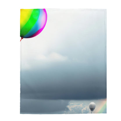 "Rainbow Storm Chaser" - The Alien Velveteen Plush Blanket