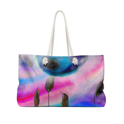 "A Galaxy of Dreams: A Colorful Dreamcatcher Captures Falling Stardust" - The Alien Weekender Bag