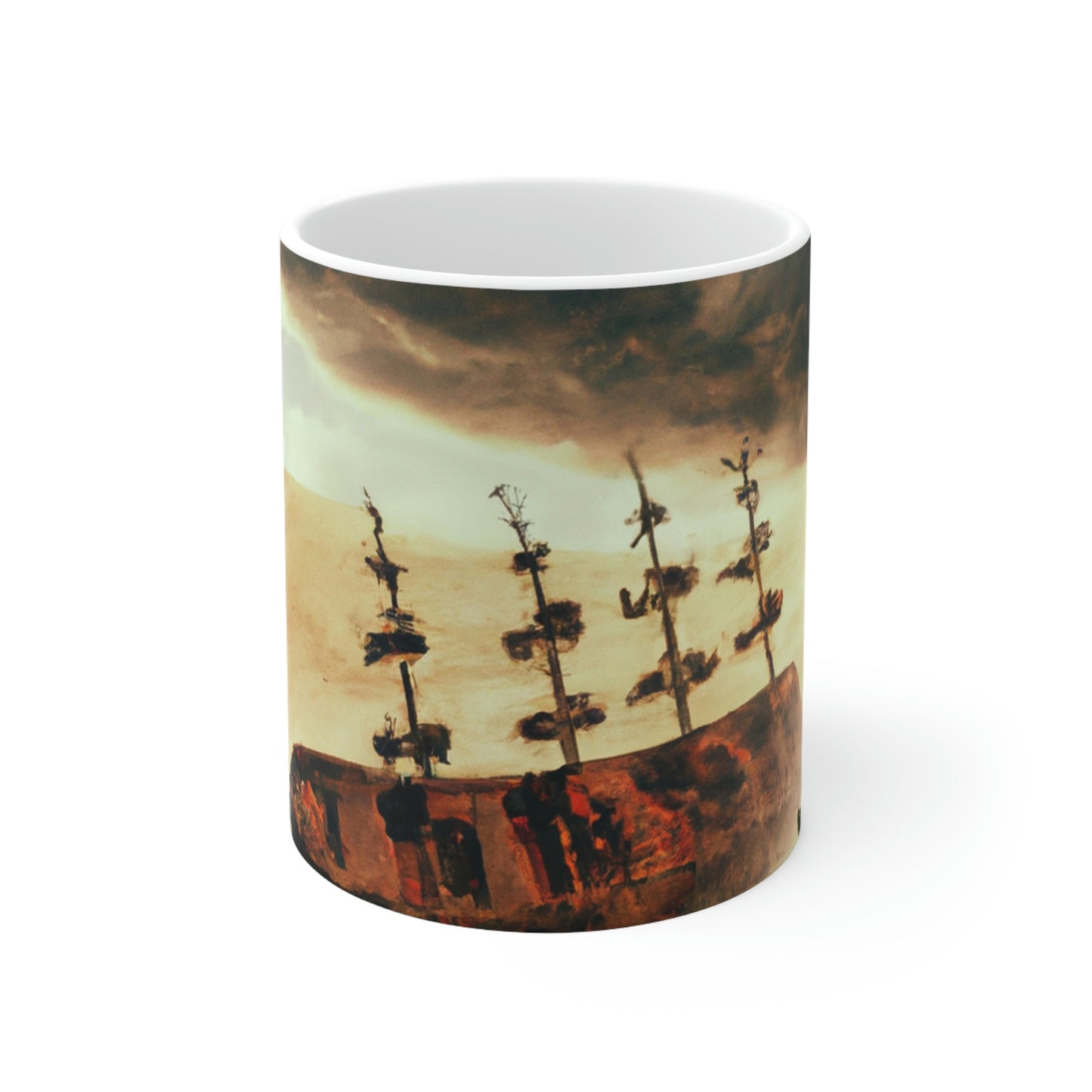 "Lost at Sea: Stranded On A Stormy Desert Island" - Taza de cerámica The Alien 11 oz