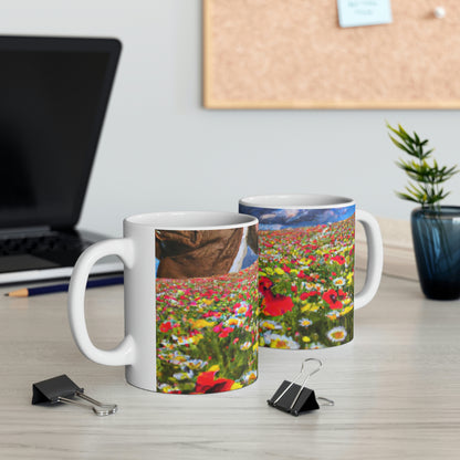 "A Blissful Tour of Floral Splendor" - The Alien Ceramic Mug 11 oz