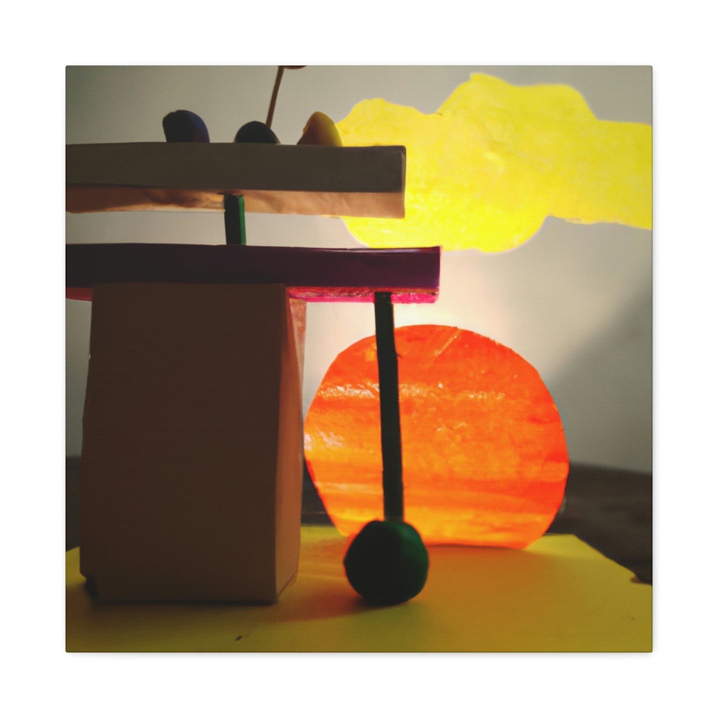"Sunset Sculpture from Found Objects" - The Alien Canva.