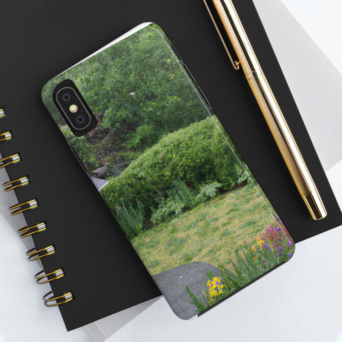 "Rainy Refuges: Uncovering the Fortune of a Garden Under an Umbrella" - The Alien Tough Phone Cases