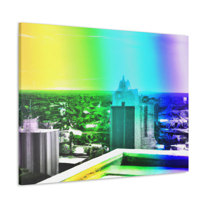 "Urban Splendor: The City Skyline from Above" - Canvas