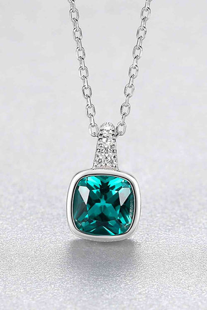 Zircon Pendant 925 Sterling Silver Necklace