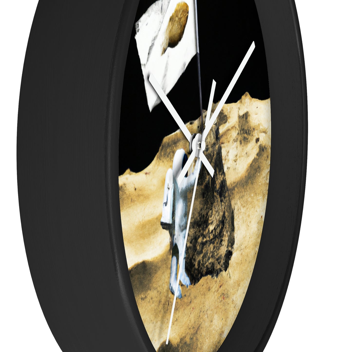 "Claiming Space: The Astronaut's Asteroid Flag Planting" - The Alien Wall Clock