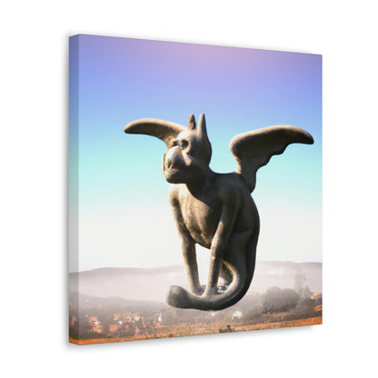 "Alone on the Hilltop: The Tale of a Solitary Gargoyle" - The Alien Canva