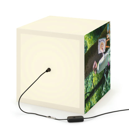 "Enchantment in Oil: A Young Artist's Vision of a Magical Forest" - The Alien Light Cube Lamp