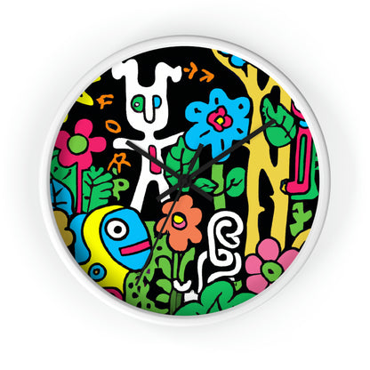 The Enchanted Garden of Wonders. - The Alien Wall Clock