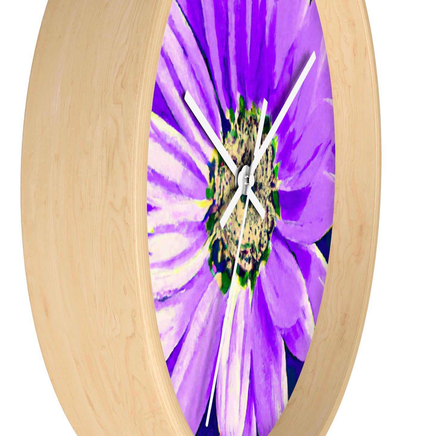 Purple Petals Popping: Create an Eye-Catching Daisy-Rose Fusion - The Alien Wall Clock