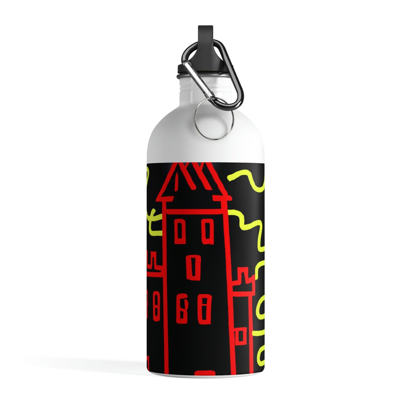 "A Haunted Shadow: The Dark Secrets of the Old Castle on a Gloomy Night" - The Alien Stainless Steel Water Bottle