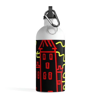 "A Haunted Shadow: The Dark Secrets of the Old Castle on a Gloomy Night" - The Alien Stainless Steel Water Bottle