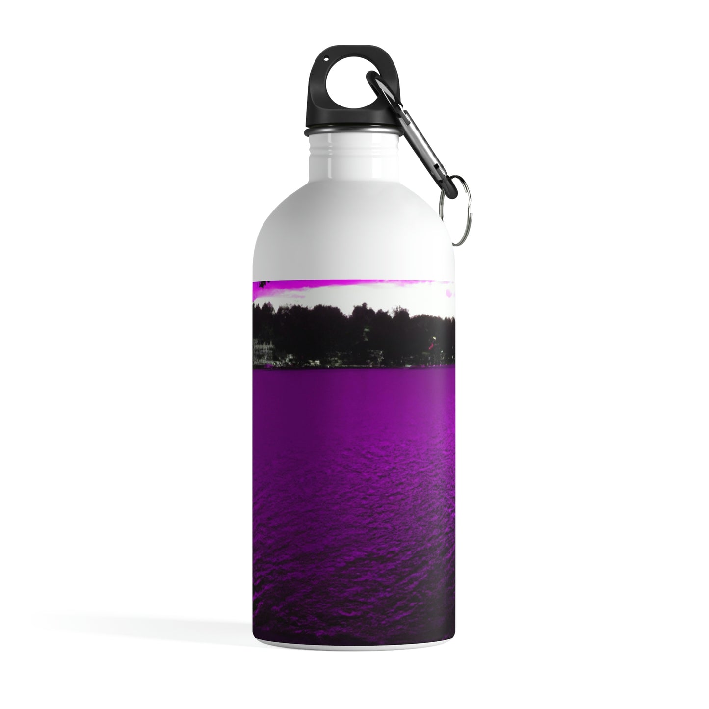 "The Neon Purple Lakefront" - The Alien Stainless Steel Water Bottle