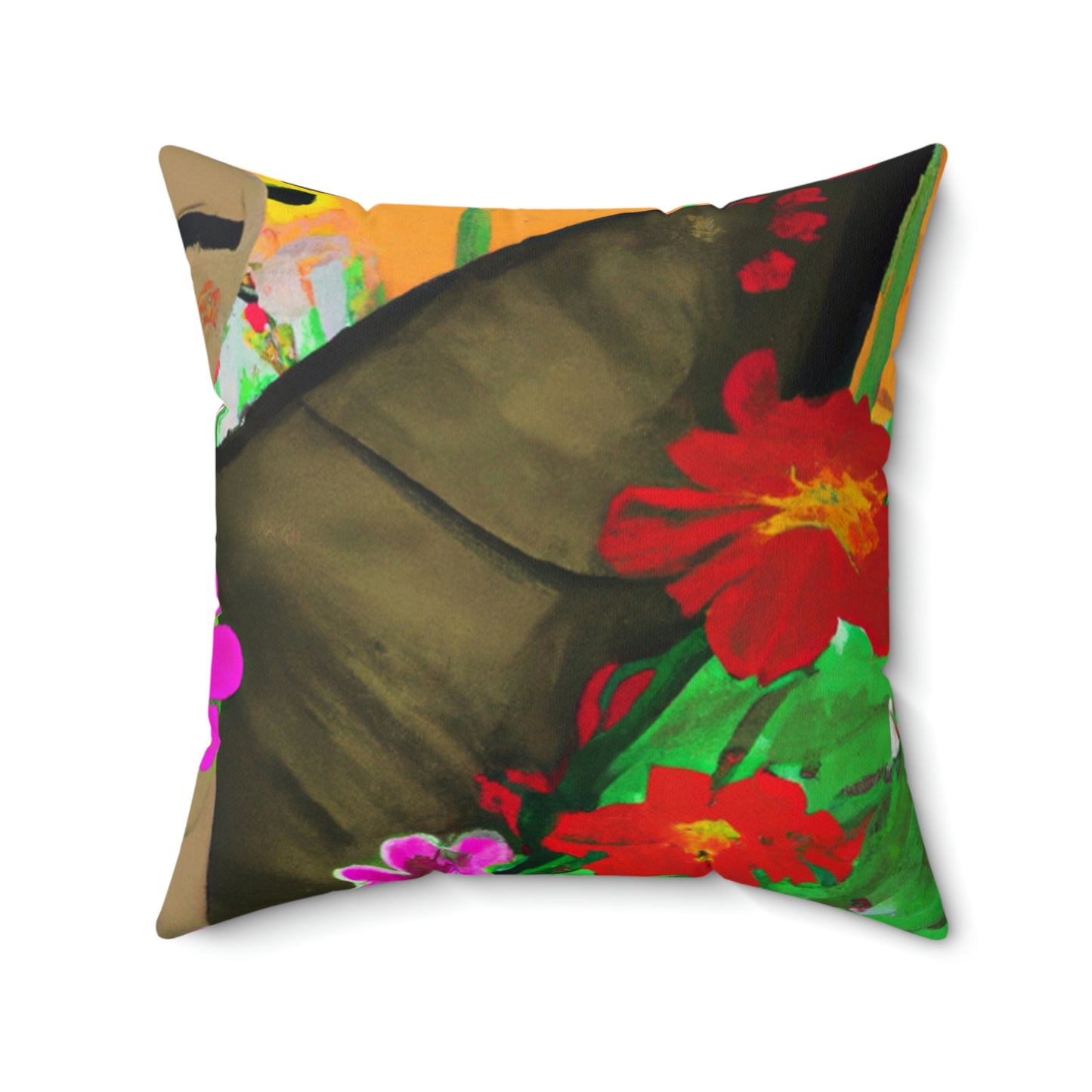 "Butterfly Ballet in the Wildflower Meadow" - The Alien Square Pillow